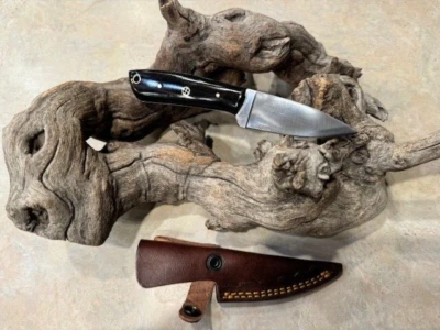 Sweet EDC PEN belt  knife High Carbon Steel w/  black horn handles - Image 1 of 3