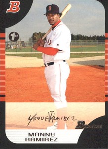 2005 Bowman 1st Edition Boston Red Sox Baseball Card #130 Manny Ramirez