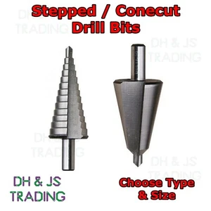 Conecut / Stepped Drill Bits - (3-30mm) Multi-Cut Taper Conecut Drills Multi Cut - Picture 1 of 5