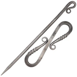 Medieval Inspired Gifts for Her Forged Iron Accessory Barrette Hair Stick Pin - Picture 1 of 5