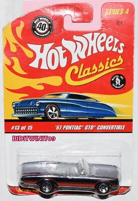 HOT WHEELS CLASSICS SERIE 4 '67 PONTIAC GTO CONVERTIBLE MALA TARJETA Foto 1 de 2