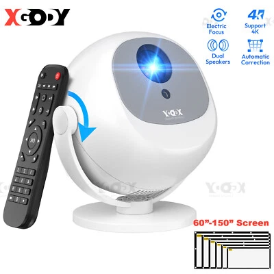 360° Native 720P Android-Projektor 4K Beamer Smart WiFi Bluetooth Büro-Heimkino - Bild 1 von 4