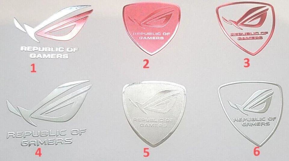 Desktop Laptop Asus Republic of Gamers Sticker Chrome QTY 1 - Image 1 of 1