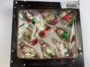 Vintage Snow White and the 7 Dwarfs Glass Mouth Blown Hand Painted Ornaments - Picture 1 of 12
