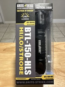 Brite Strike Tactical Hi/Lo/Strobe LED Flashlight BD-150-HLS 289 Lumens