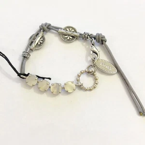 bracciale ANNA BIBLO' MILANO IN CORDA CON ELEMENTI IN METALLO E MADREPERLA - Bild 1 von 2