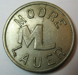 Vintage 1950s or Earlier ML Moore Lauer Token - Picture 1 of 3
