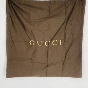 Gucci Large Dustbag Brown Canvas Drawstring 23x22" Dust Cover For Purses - Picture 1 of 7