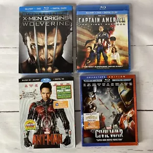 Lot Of 4 Blu-Ray DVD Marvel Superhero ANT-MAN / CAPTAIN AMERICA / WOLVERINE - Picture 1 of 9
