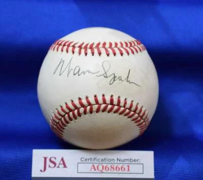 Warren Spahn JSA Cert Autograph National League ONL Signed Baseball 3 - Image 1 of 2