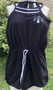Justice Girls TerryCloth Romper Black Size 10 Sleeveless - Picture 1 of 5