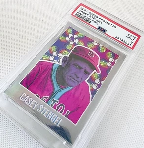 2021 Topps Project 70 Casey Stengel Ron English Rainbow Foil SP #/70 PSA 9 🔥 - Picture 1 of 3