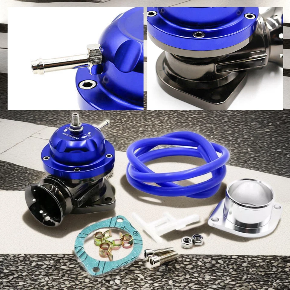 Válvula de soplado turbo universal azul para automóvil válvula de alivio de presión de aleación de aluminioYb Foto 1 de 4
