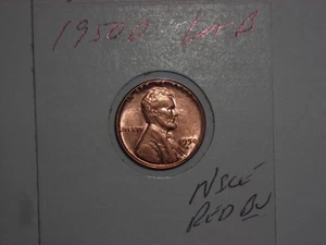 wheat penny 1950D LINCOLN CENT NICE RED BU 1950-D NICE RED UNC DETAILS LOT #B - Picture 1 of 3