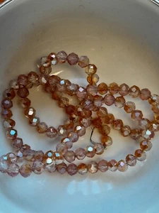Faceted glass beads, 4mm, moon smoke, approx 115 beads - Picture 1 of 2