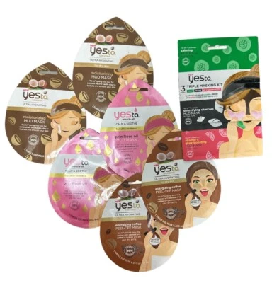 Paquete de mascarilla facial Yes To - máscara de barro, kits de mascarilla despegable Foto 1 de 2