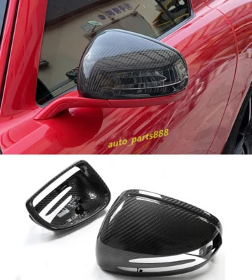 Para Benz AMG GT GTS GTC GTR Carbono Seco Reemplazo Puerta Lateral Espejo Cubierta Borde 15-22 Foto 1 de 4