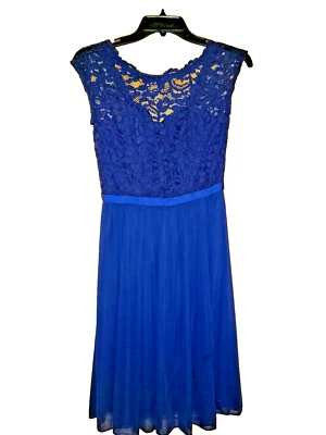 Vestido de Novia David's Para Mujer Dama de honor Fiesta Formal Baile de graduación Azul Encaje Talla 0 Foto 1 de 3