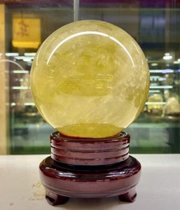 4,1 Pfund A+ Natura Citrin Quarz Kugel Quarz Kristallkugel Reiki Heilung 111 mm - Bild 1 von 6