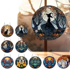 Acrylic Window Hanging Ornament Colorful Acrylic Halloween Ornament Wall Decor - Picture 1 of 23
