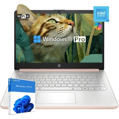 2025 HP 14"HD Laptop Win11Pro computer Intel-R-N150 16GB RAM 128GB UFS notebook - Image 1 of 4