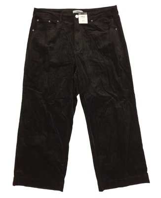 Pantalones para mujer M&S marrón oscuro pana pierna ancha bolsillos mezcla de algodón nuevos Foto 1 de 4