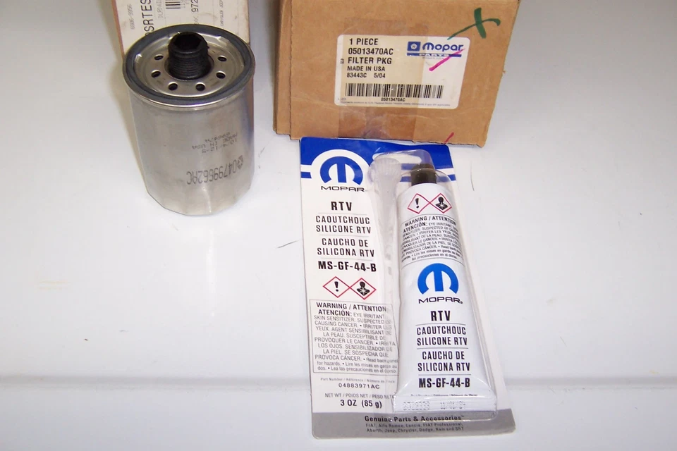 KIT FILTRO TRANSMISIÓN MOPAR 45RFE 545RFE 65RFE 66RFE 68RFE RTV Jeep RAM Foto 1 de 1