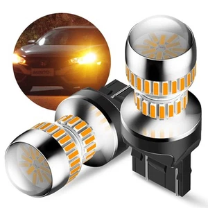 AUXITO 992 7440 7443 Amber Turn Signal Light Bulb Kit 2400LM CANbus Error Free V - Picture 1 of 14