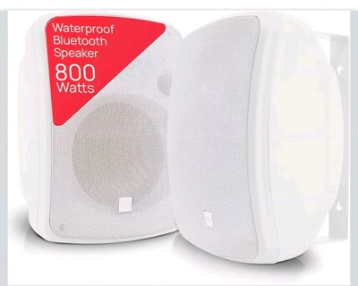 Pyle PDWR64BTW 6.5'' 800W Waterproof Bluetooth Indoor/Outdoor Speakers Used Pair - Image 1 of 4