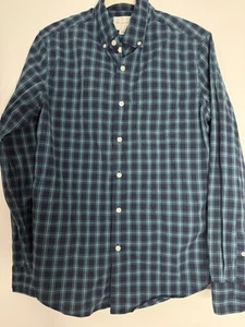 Mens Blue Plaid American Eagle Button up Size Small - Picture 1 of 4