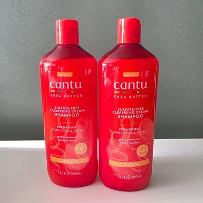 2x Cantu Shea Butter Cleansing Cream Shampoo 400ml *NEW* Sulfate-Free - Image 1 of 2
