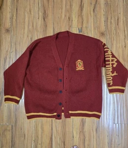 1XL Wizarding World Harry Potter Gryffindor Embroidered Knit Cardigan Sweater - Picture 1 of 7