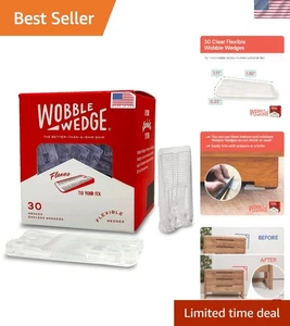 Modular Clear Leveling Shims – 30-Piece Set for Furniture & Plumbing Fixes - Imagen 1 de 10