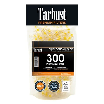 Tarbust 300 Reusable Cigarette Filter Tips for Regular and King Size Cigarette