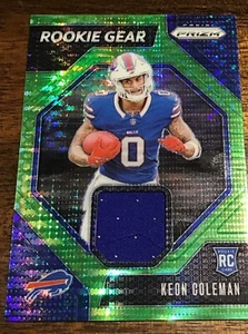 2024 Panini Prizm Keon Coleman Neon Green Rookie Gear RC No.RG-KCN Buffalo Bills - Picture 1 of 1