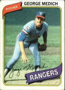 1980 Topps Texas Rangers Baseball Card #336 George Medich - VG-EX