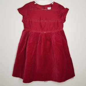 Girls Gymboree Dress Size 4 Red Silk Cotton Bows S/S Christmas Holiday Vintage - Picture 1 of 12