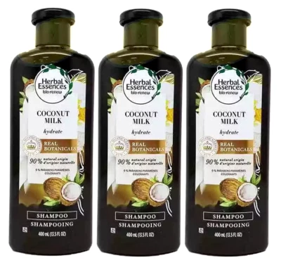 3 HERBAL ESSENCES REAL BOTANICALS COCONUT MILK SHAMPOO BIORENEW FREE SHIPPING US - Image 1 of 3