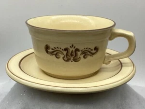 Vintage Pfaltzgraff Village Flat Cup and Saucer Set Pre-owned. - Picture 1 of 13