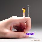 1/64 Yellow Hoodie Female Scene Props Miniature Figures Doll For Cars Vehicle To