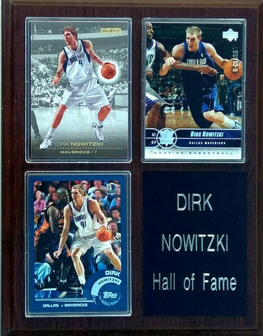 Dirk Nowitzki Dallas Mavericks 3-Card 7x9 Plaque Cover