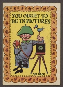 You Ought to Be in Pictures  1959 Topps Funny Valentines Trading Card - Picture 1 of 2