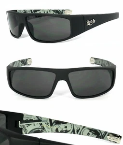Locs Mens Cholo Biker Sunglasses Matte Black USD - LC26 - Picture 1 of 5