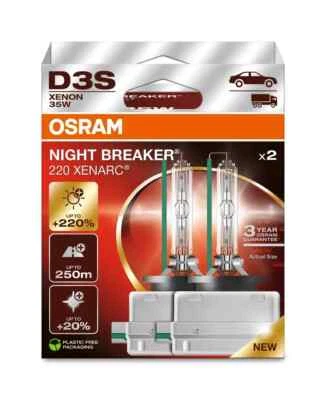 OSRAM Xenarc Night Breaker 220 D3S Xenon Bulbs (Twin) - Image 1 of 2
