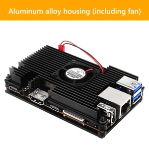Aluminum Alloy Cooling Radiator with Fan Heatsink Fan Shell for Orange Pi 5 - Afbeelding 1 van 12