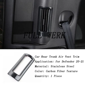 SS Rear Trunk AC Air Vent Trim Decoration Cover Sticker Frame for Defender 20 21 - Foto 1 di 12