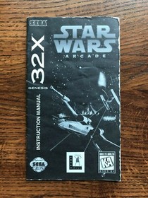 Star Wars Arcade StarWars Sega 32X Genesis Game Instruction Manual Only 