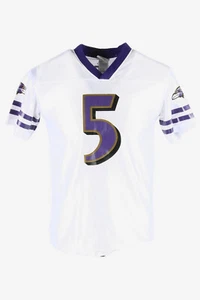 NFL Apparel Team 5 Flacco Sports Shirts 90s Retro White Size XL - CW0880 - Picture 1 of 4