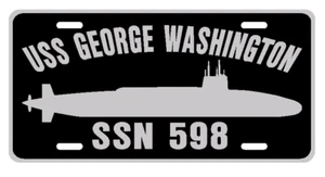 USS GEORGE WASHINGTON SSN 598 targa auto camion camper marina militare P01 SSP - Foto 1 di 1