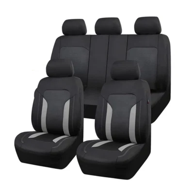 Juego completo de fundas de asiento de coche delanteras traseras protector de tela cojín accesorio 4 estaciones Foto 1 de 4